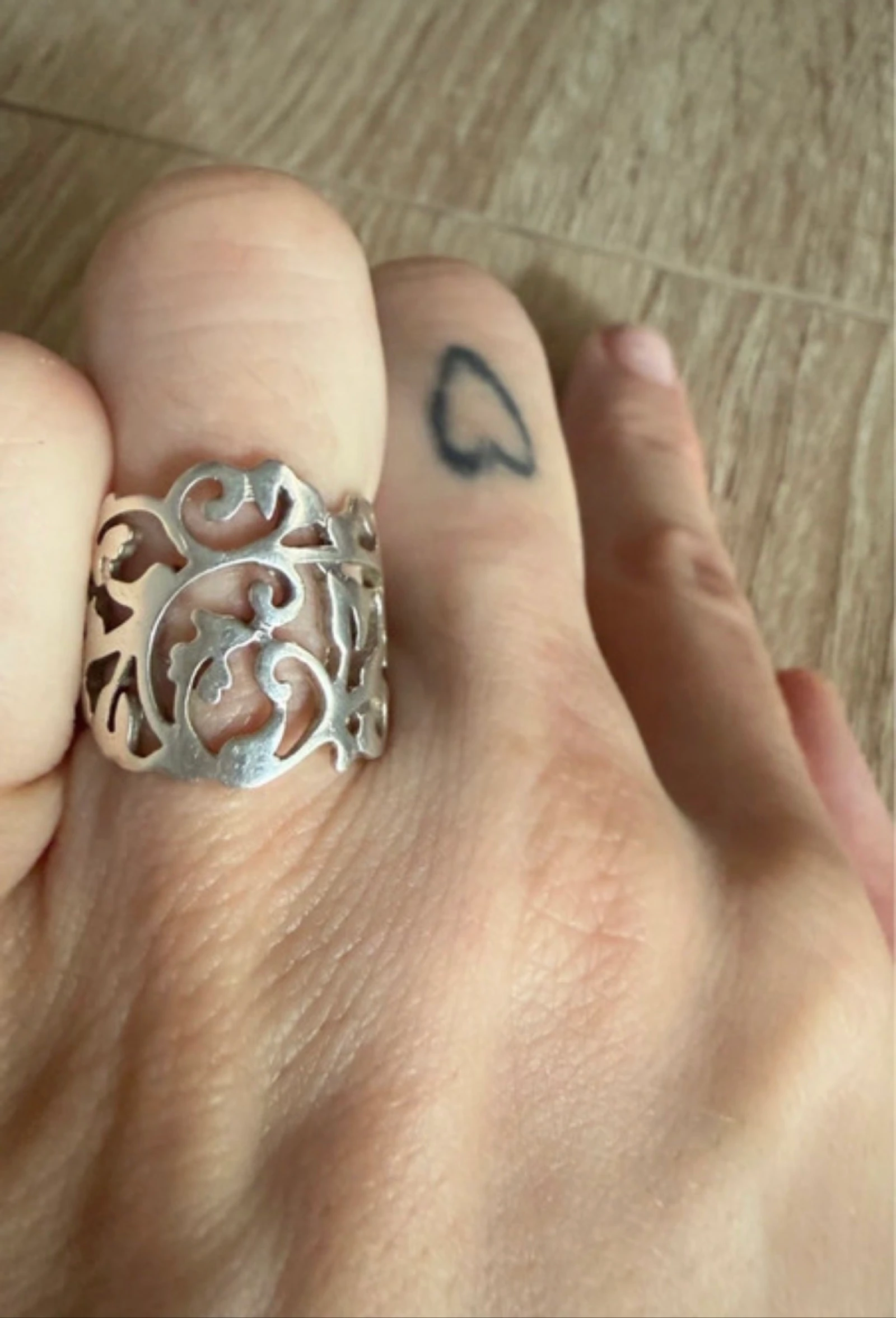 Anillo TOUS original de plata 925 calado